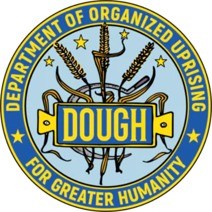 Pro-Democracy logo - DOUGH - Department of Organized Uprising for Greater Humanity