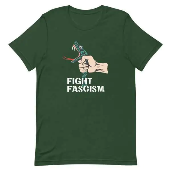 Fight Fascism Tee - Forest Green