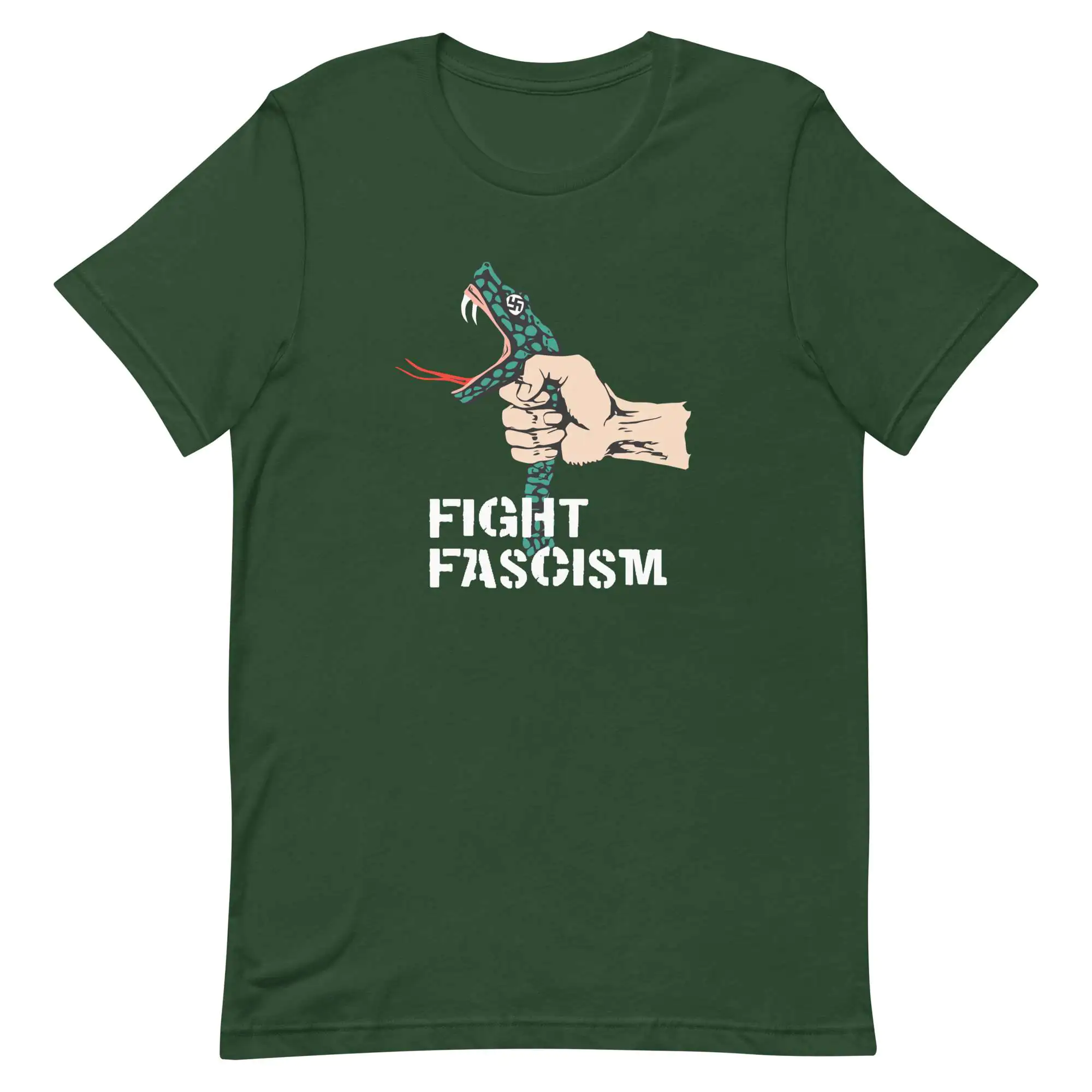 Fight Fascism Tee - Forest Green