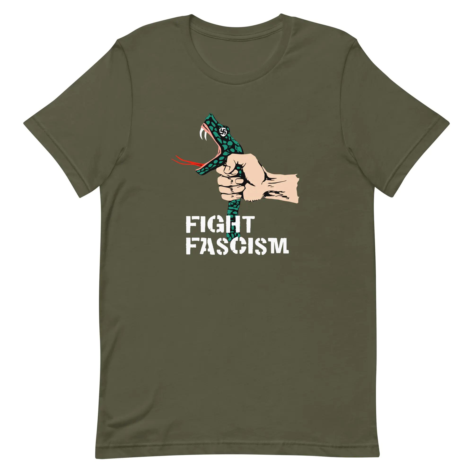 Fight Fascism Tee - Army Green