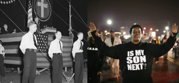 fascists vs. woke protesters